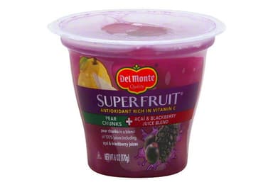 Pear Chunks + Acai & Blackberry Juice Bl