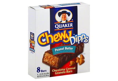 Granola Bars, Chocolatey Covered, Peanut Bu