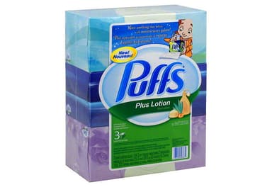 Facial Tissue, Plus Lotion, White, 2-Ply