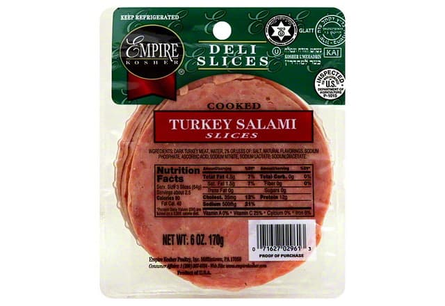 Turkey Salami, Deli Slices