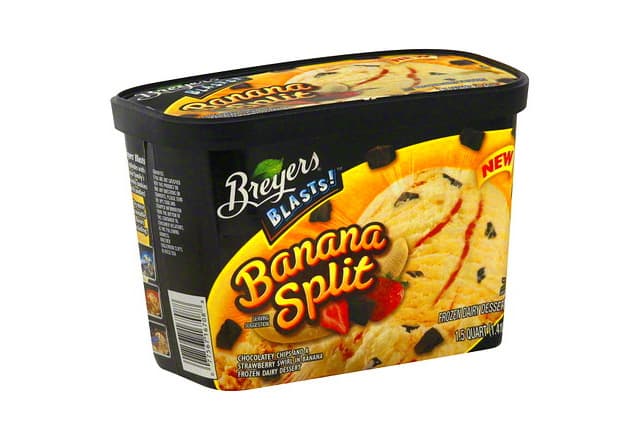 Frozen Dairy Dessert, Banana Split